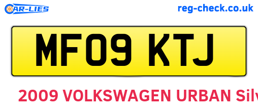 MF09KTJ are the vehicle registration plates.