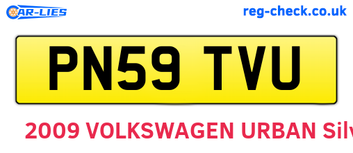 PN59TVU are the vehicle registration plates.