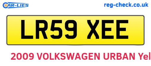 LR59XEE are the vehicle registration plates.