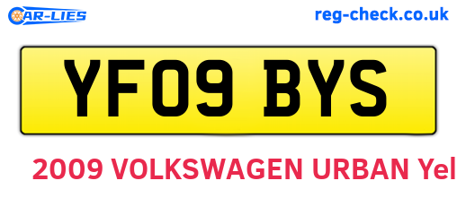 YF09BYS are the vehicle registration plates.
