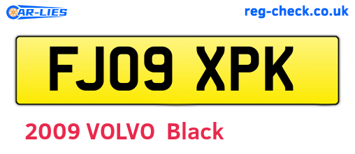 FJ09XPK are the vehicle registration plates.