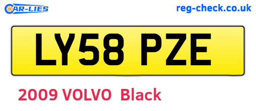 LY58PZE are the vehicle registration plates.