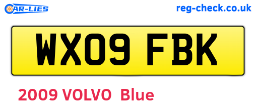 WX09FBK are the vehicle registration plates.