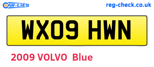 WX09HWN are the vehicle registration plates.