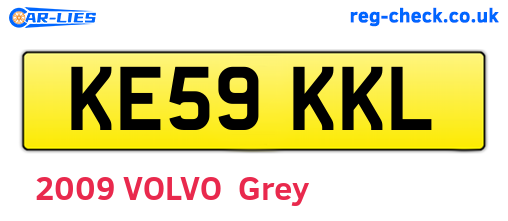 KE59KKL are the vehicle registration plates.