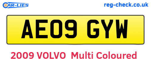 AE09GYW are the vehicle registration plates.