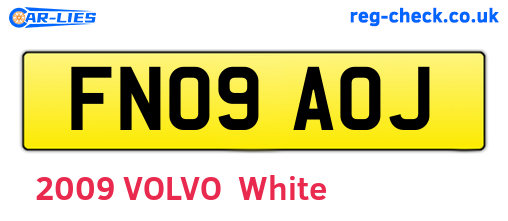 FN09AOJ are the vehicle registration plates.