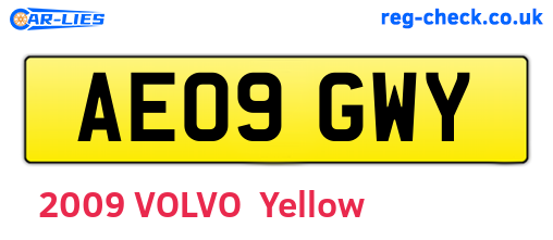 AE09GWY are the vehicle registration plates.