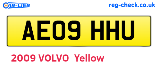 AE09HHU are the vehicle registration plates.