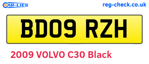 BD09RZH are the vehicle registration plates.