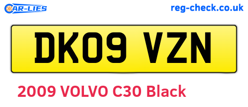 DK09VZN are the vehicle registration plates.