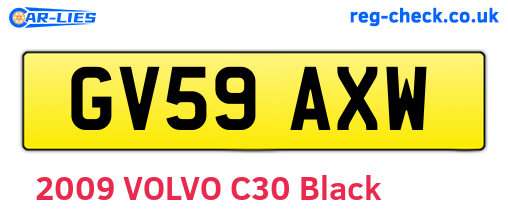 GV59AXW are the vehicle registration plates.