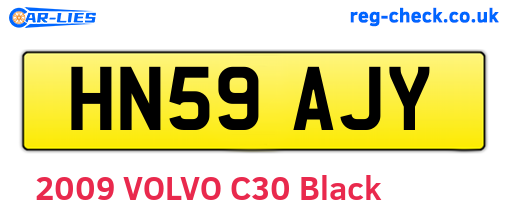 HN59AJY are the vehicle registration plates.