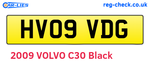 HV09VDG are the vehicle registration plates.