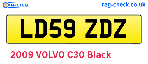 LD59ZDZ are the vehicle registration plates.