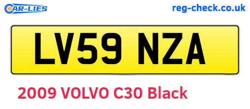 LV59NZA are the vehicle registration plates.