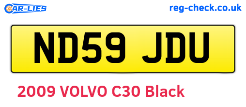 ND59JDU are the vehicle registration plates.