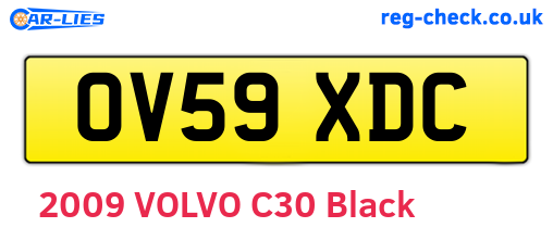 OV59XDC are the vehicle registration plates.