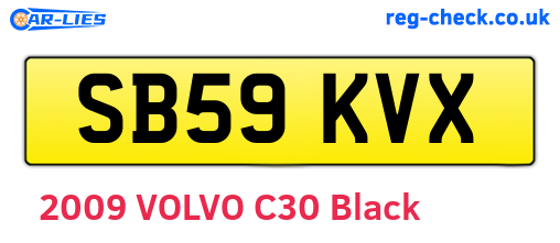 SB59KVX are the vehicle registration plates.