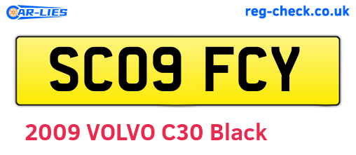 SC09FCY are the vehicle registration plates.