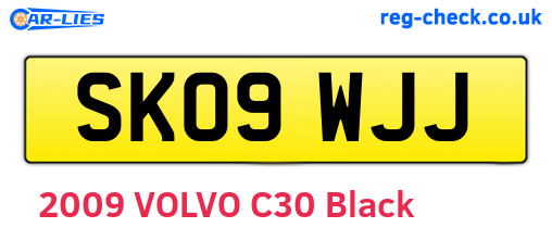 SK09WJJ are the vehicle registration plates.