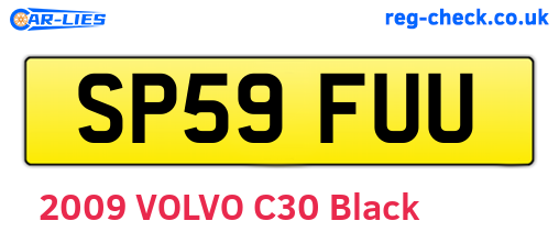 SP59FUU are the vehicle registration plates.