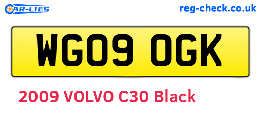 WG09OGK are the vehicle registration plates.