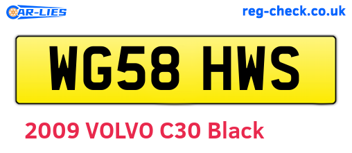 WG58HWS are the vehicle registration plates.