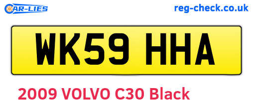 WK59HHA are the vehicle registration plates.