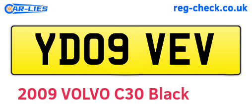 YD09VEV are the vehicle registration plates.