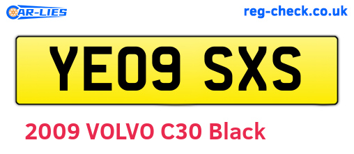 YE09SXS are the vehicle registration plates.