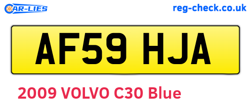 AF59HJA are the vehicle registration plates.