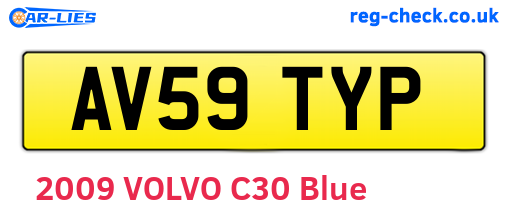 AV59TYP are the vehicle registration plates.