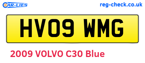 HV09WMG are the vehicle registration plates.