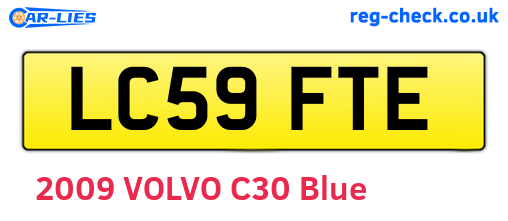 LC59FTE are the vehicle registration plates.