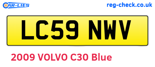 LC59NWV are the vehicle registration plates.