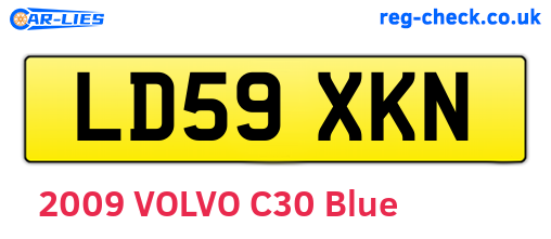 LD59XKN are the vehicle registration plates.