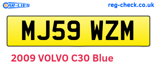 MJ59WZM are the vehicle registration plates.