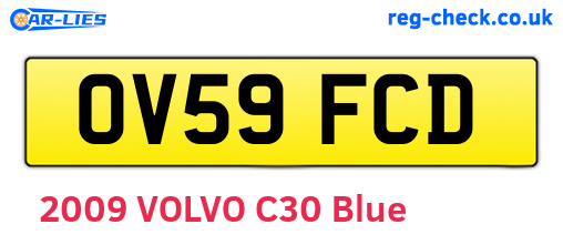 OV59FCD are the vehicle registration plates.