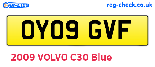 OY09GVF are the vehicle registration plates.