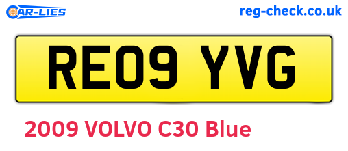 RE09YVG are the vehicle registration plates.