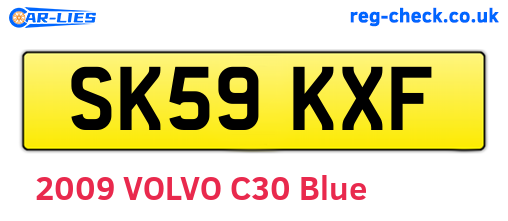 SK59KXF are the vehicle registration plates.