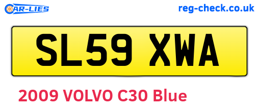 SL59XWA are the vehicle registration plates.