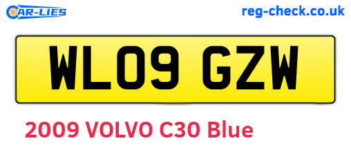WL09GZW are the vehicle registration plates.