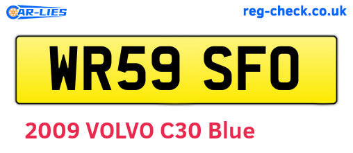 WR59SFO are the vehicle registration plates.