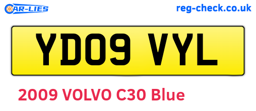 YD09VYL are the vehicle registration plates.