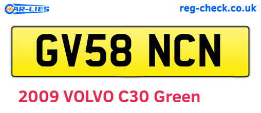 GV58NCN are the vehicle registration plates.