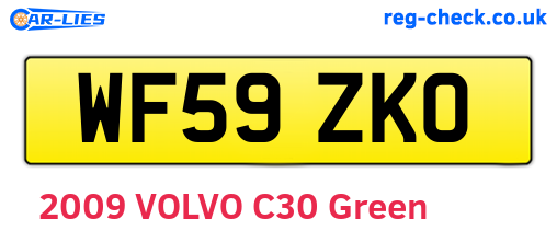 WF59ZKO are the vehicle registration plates.