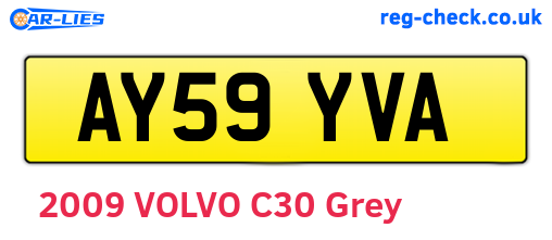 AY59YVA are the vehicle registration plates.