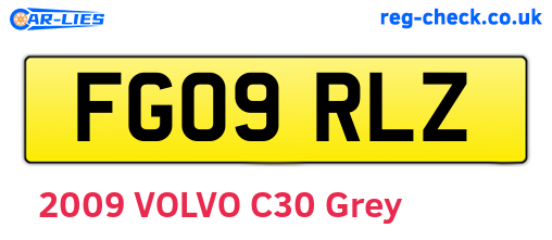 FG09RLZ are the vehicle registration plates.